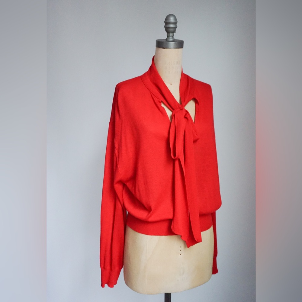Zara Vibrant Red Cowl Neck Sweater